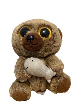 TY Beanie Boo Henry Silk 2018 Canadian Exclusive 6” Bear Holding Fish